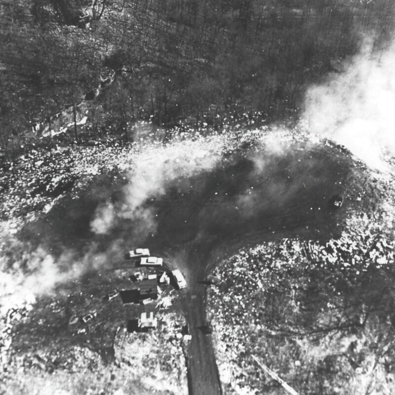 Aerial photo of the former Beckley landfill